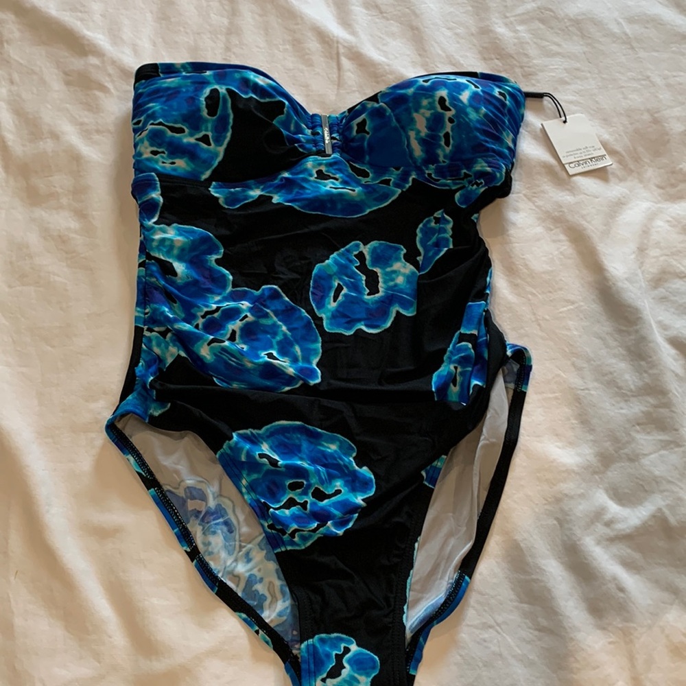 NWT Calvin Klein one piece bathing suit size 14